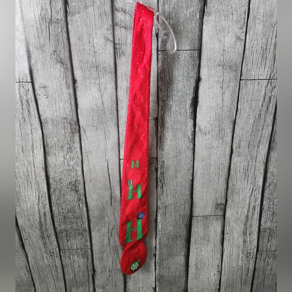 Ho Ho Ho Red‎ Christmas Ornament Tie